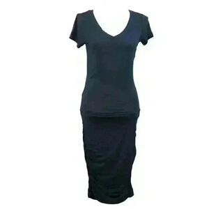 NWT Prana Black Stretch Sheath Midi Dress‎ – Size Small